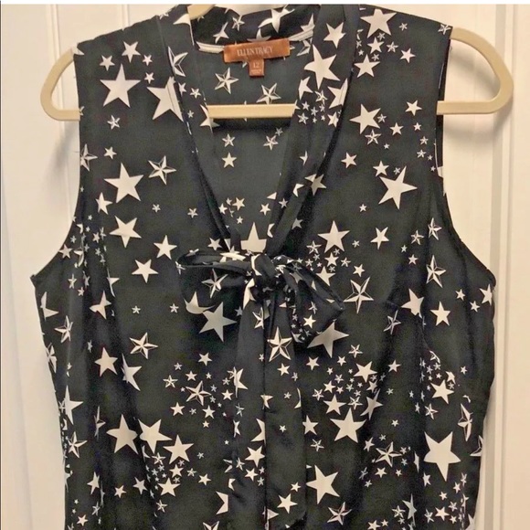 Ellen Tracy Tops - ⭐️ Sleeveless Star 🌌 ⭐️ Blouse with Bow